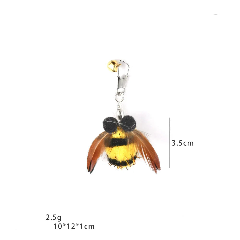 Interactive Cat Feather Toy with Bell