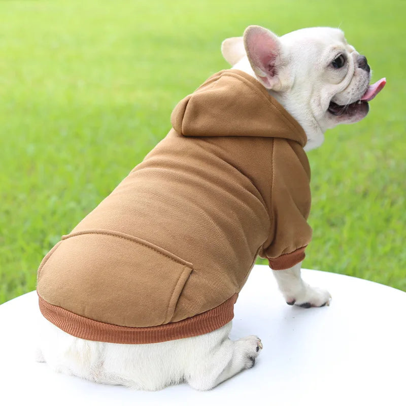 Manteau à capuche en polaire pour chien | Veste sweat chaude d'automne et d'hiver pour petits chiens et chats