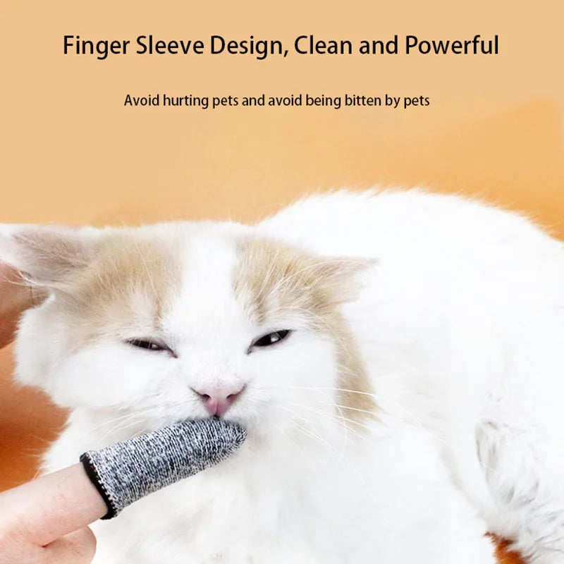 Ensemble de brosses à dents à doigt pour animaux (5 pièces)
