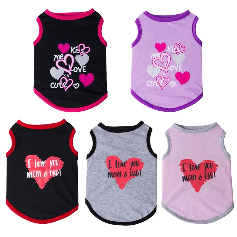 Printed Sleeveless Vest for Cats & Small Dogs