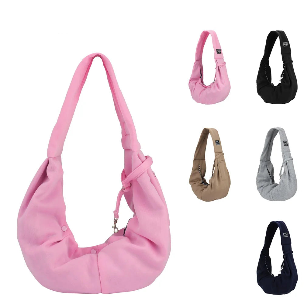 Portable Pet Shoulder Carrier Bag with Phone Pocket