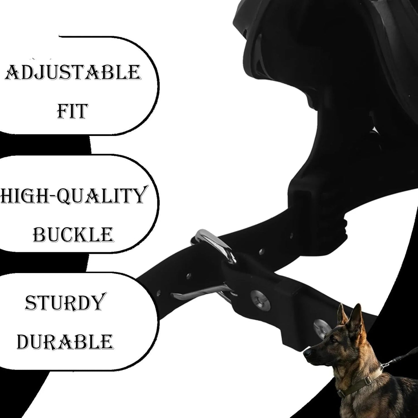 K9 Tactical Dog Helmet with Dual Goggles — Windproof Polyester Shell for Working Dogs