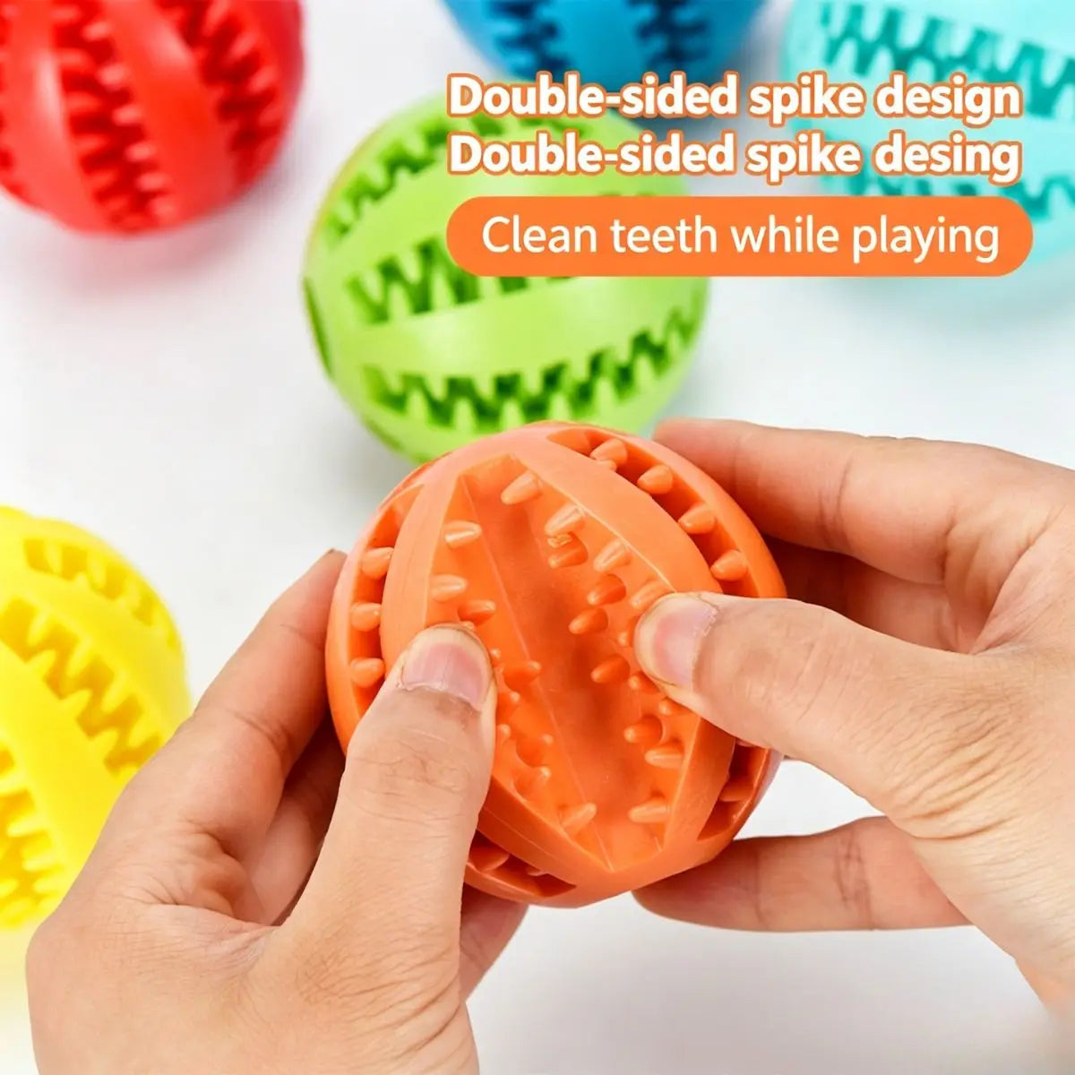 Bite-Resistant Treat Dispensing Dog Ball