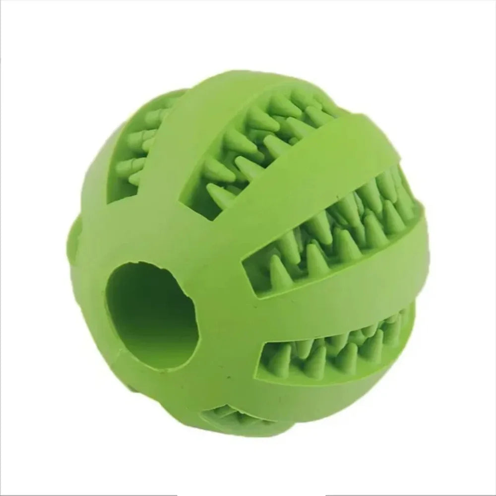 Interactive Rubber Ball Dog Toy - Natural Rubber Treat Dispensing Ball