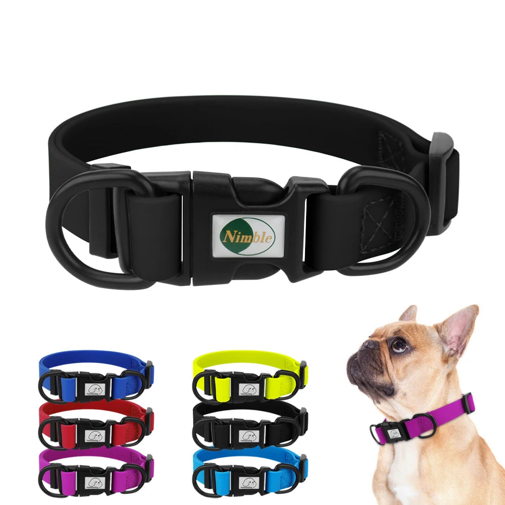 Waterproof Adjustable Pet Collar for Dogs & Cats