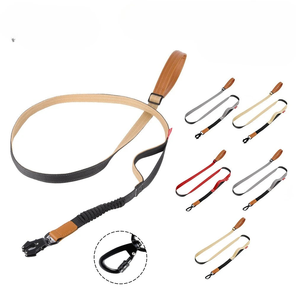 Heavy-Duty Tactical Bungee No-Pull Dog Leash for Large Dogs