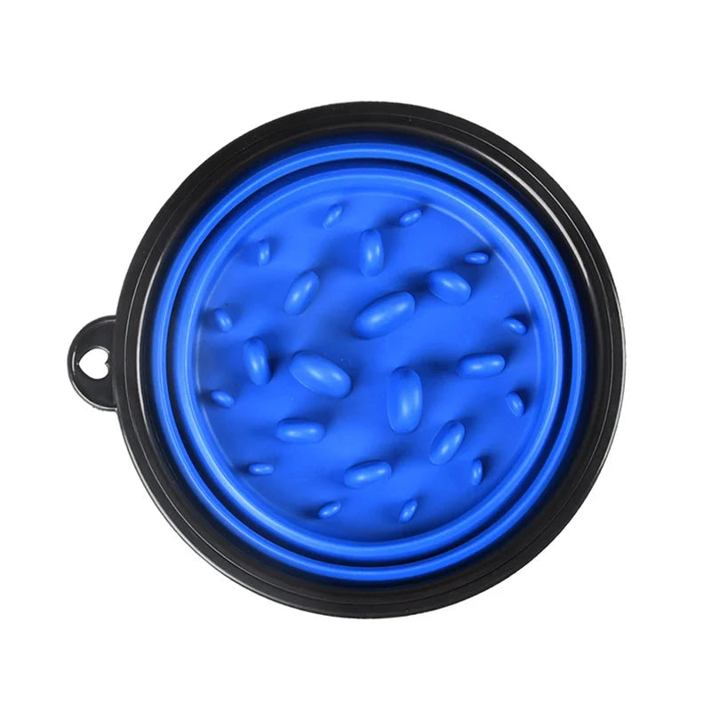 Foldable Dog Slow Feeder Travel Bowl