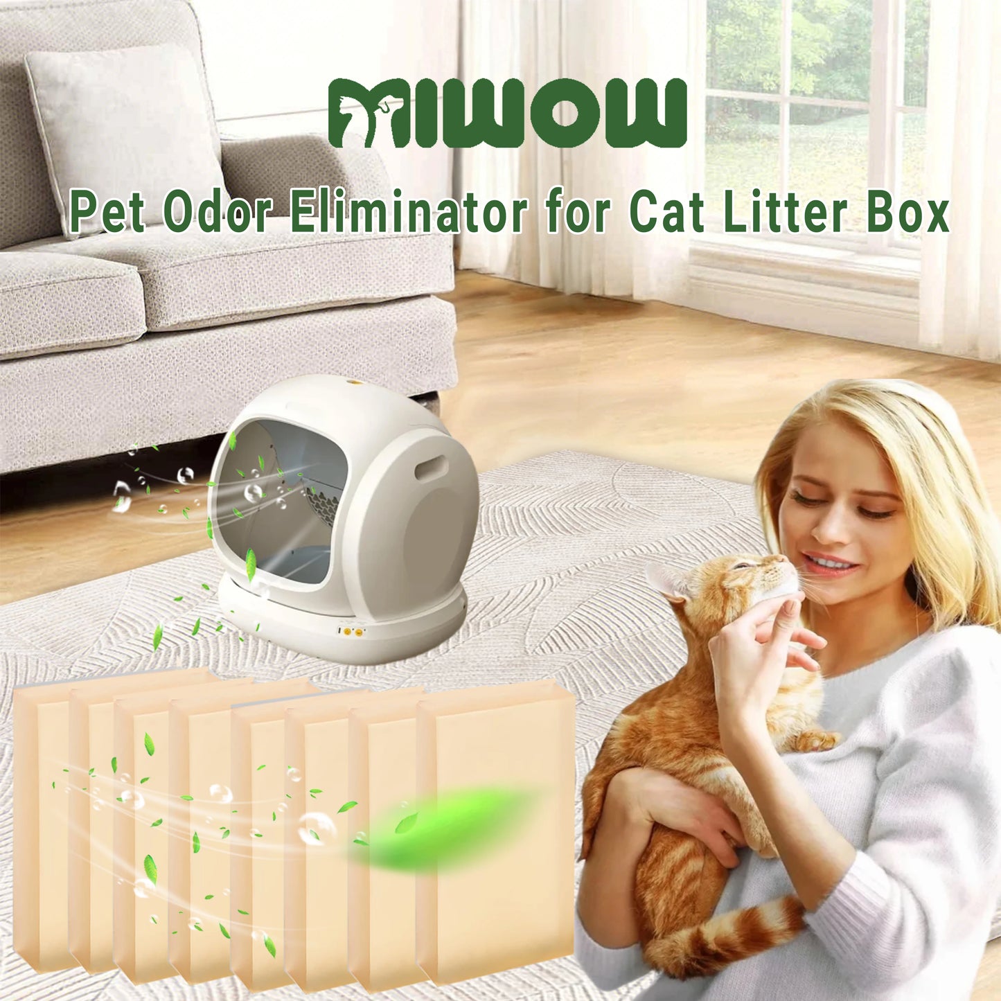 Cat Litter Box Deodoriser Replacement Cartridge — Compatible with PETKIT, Meowant & UBPET SC01/SC02