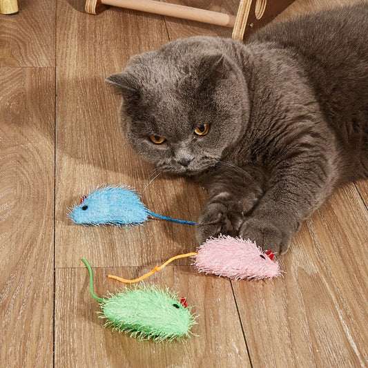 Mouse Shaped Cat Toys - 3 Pack