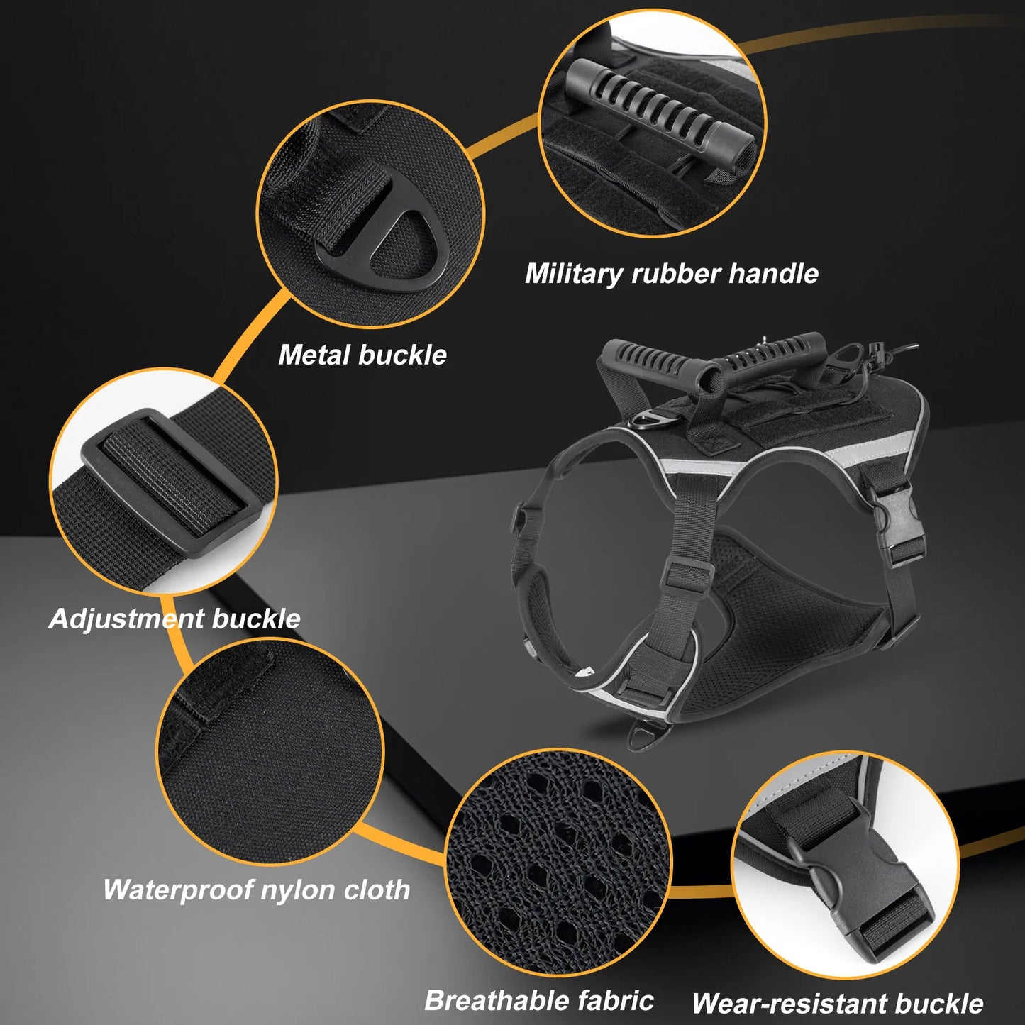 Tactical Dog Harness for Large Dogs