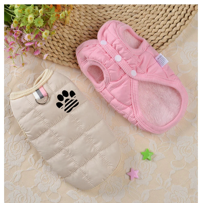 Windproof Padded Dog Coat for Small Dogs