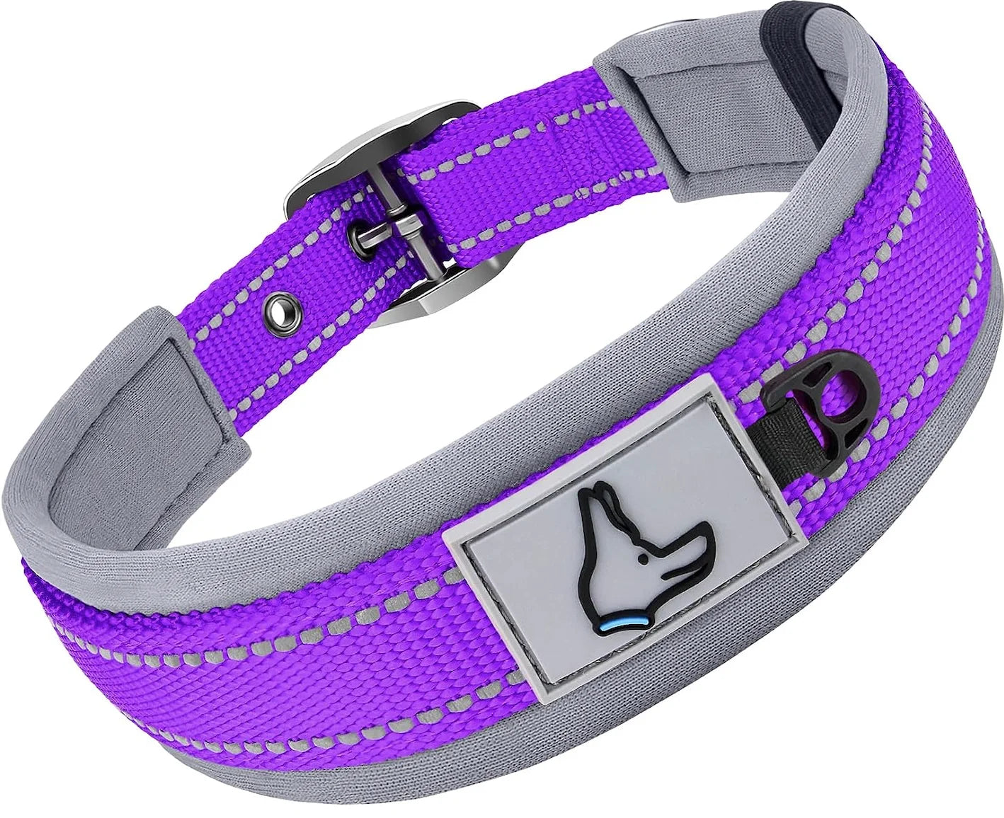 Padded Reflective Dog Collar | Adjustable Heavy-Duty Nylon & Neoprene