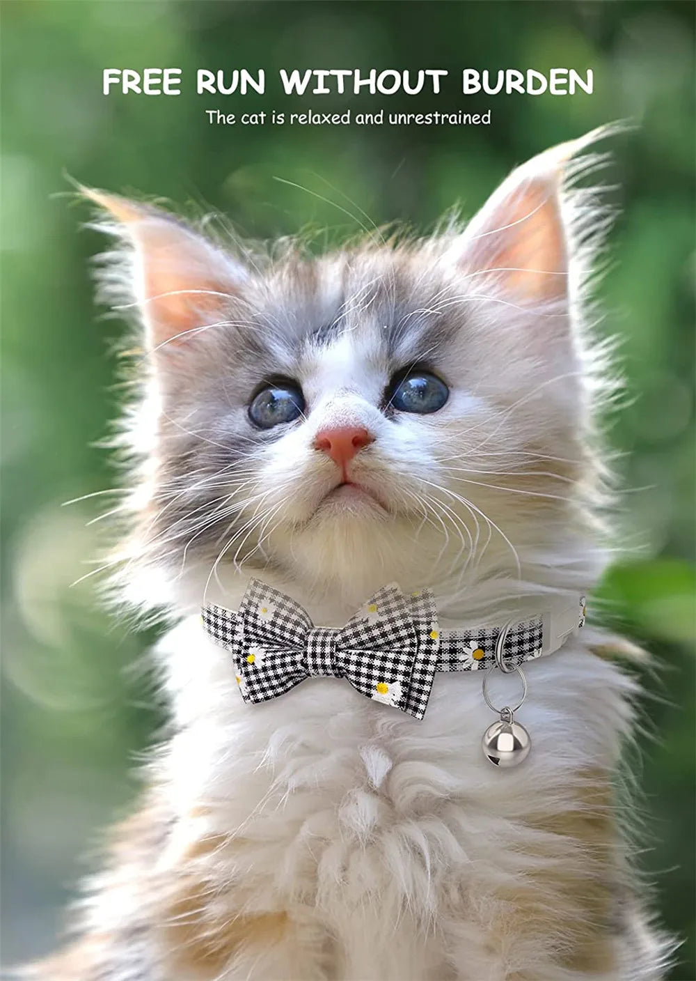 Collier de chat à dégagement rapide avec support AirTag et clochette