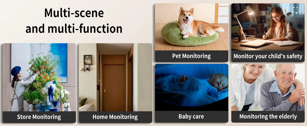 360° Smart Pet & Baby Monitor Camera with Two-Way Audio & Motion Detection