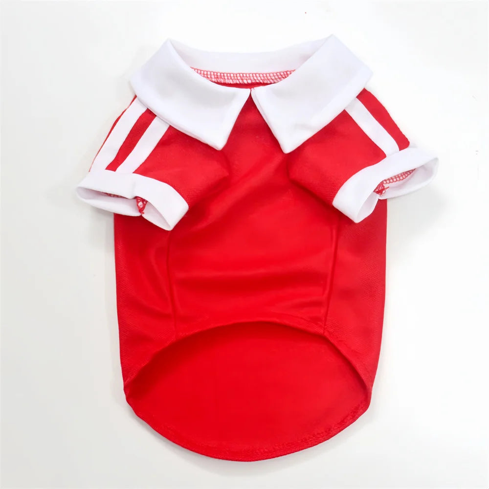 Striped Sport Polo T-Shirt for Cats & Small Dogs