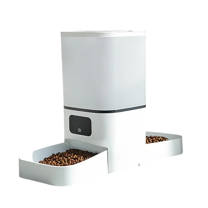 6L WiFi Automatic Pet Feeder — Dual Bowl Smart Food Dispenser for 2 Cats or Dogs