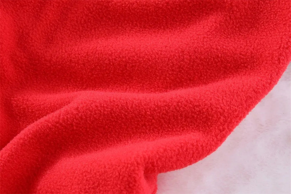 Fleece Dog Jumpsuit Hoodie with Leash Ring — Warm Winter Coat for Dogs & Cats