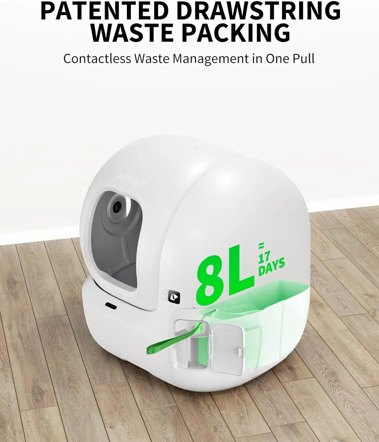 Self-Cleaning Smart Cat Litter Box with AI Camera & Odour Control