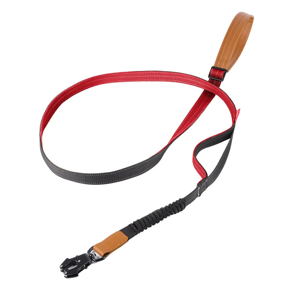 Heavy-Duty Tactical Bungee No-Pull Dog Leash for Large Dogs