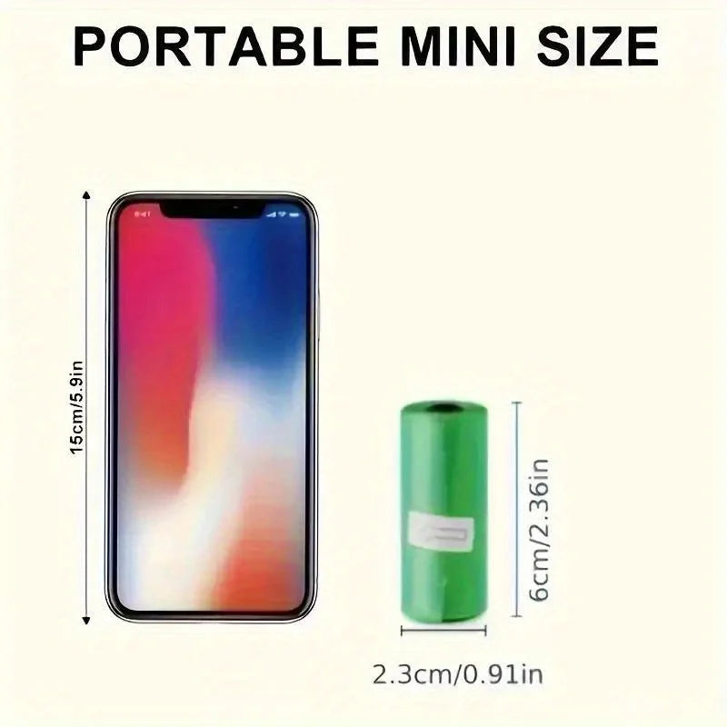 Leak-Proof Dog Waste Bags with Paw Print Design