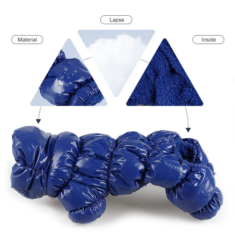 Winter Down Jumpsuit for Small Dogs | Padded All-in-One Dog Coat