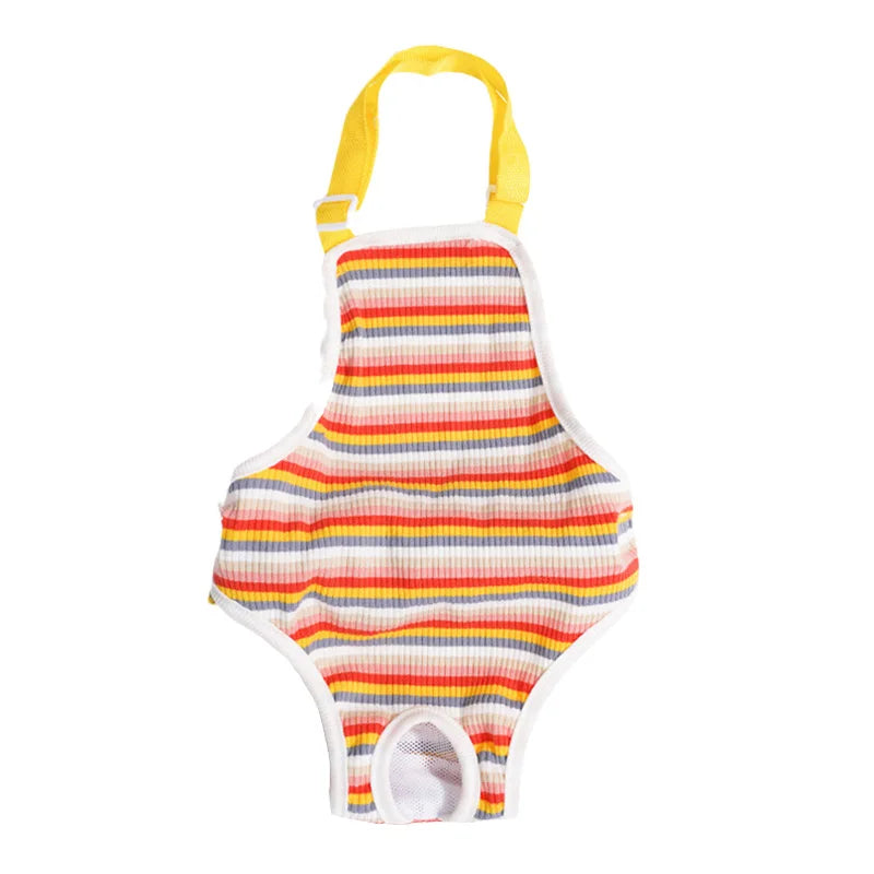 Striped Adjustable Physiological Shorts for Female Dogs