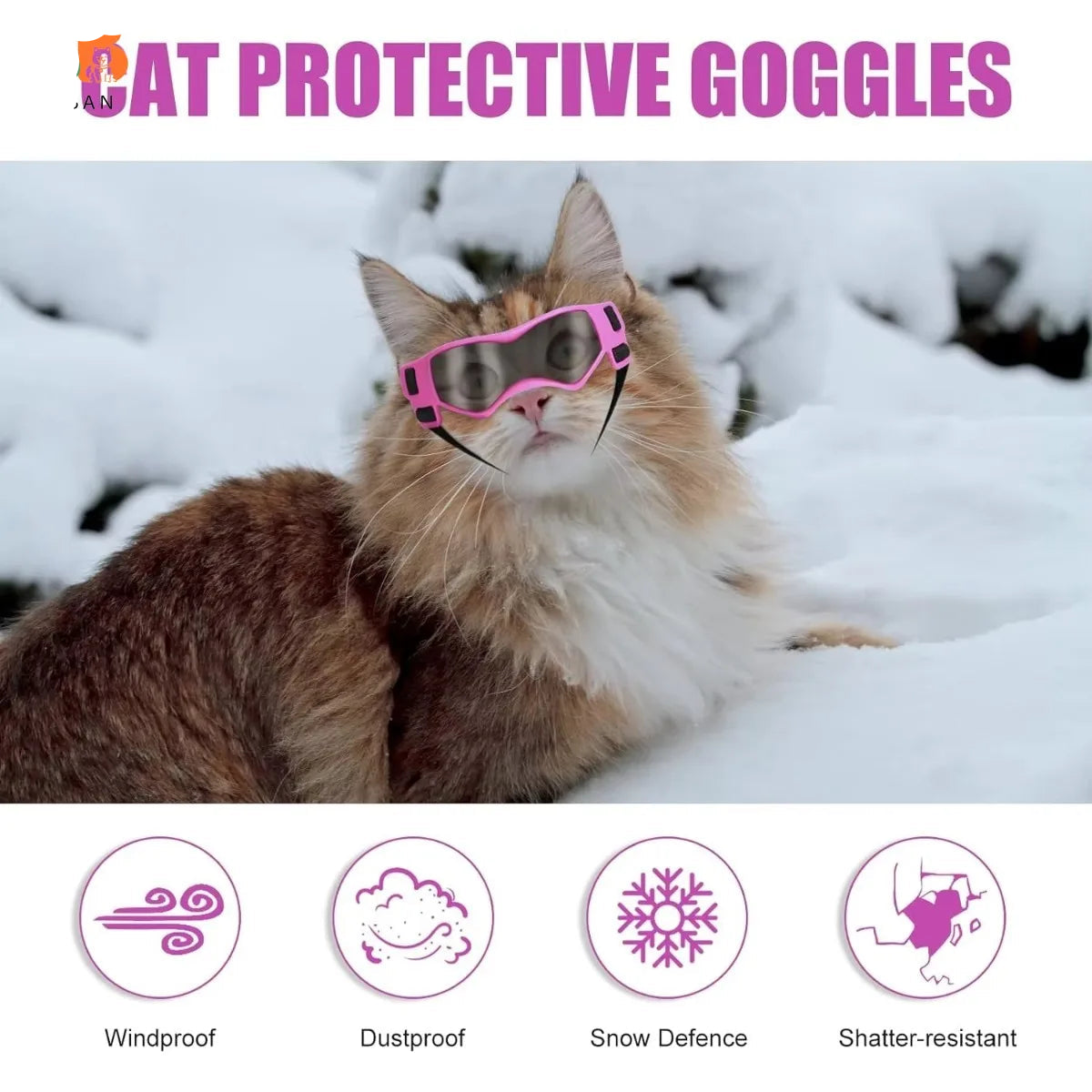 Cat Sunglasses - UV Protection Goggles for Small Pets