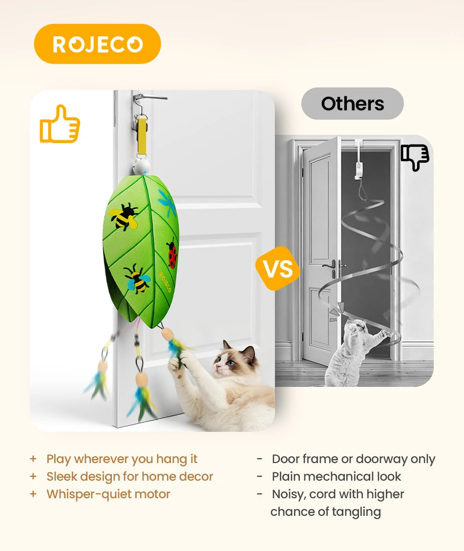 Automatic Hanging Laser & Feather Cat Toy