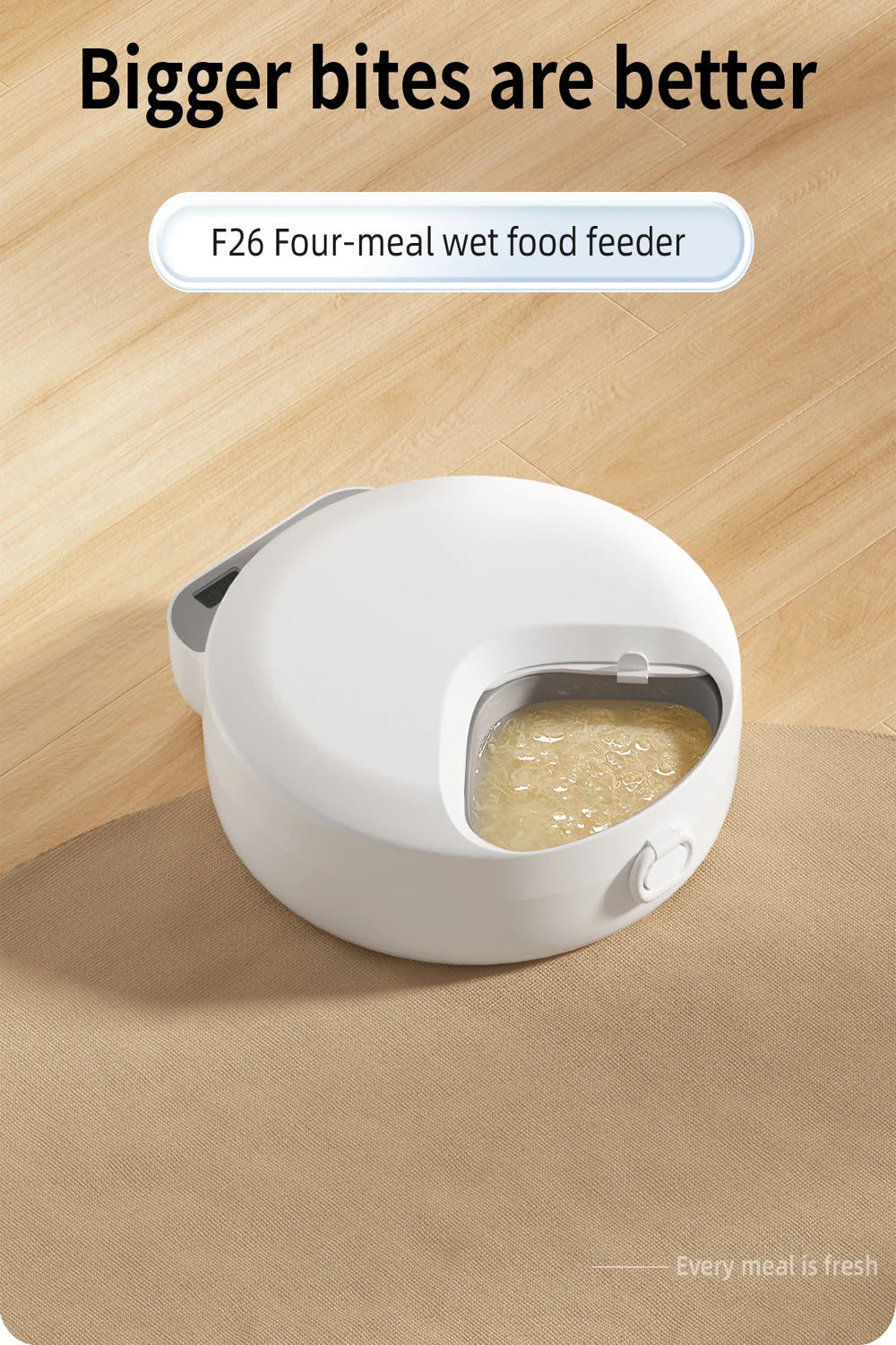 Automatic Four-Meal Pet Feeder for Wet & Dry Food