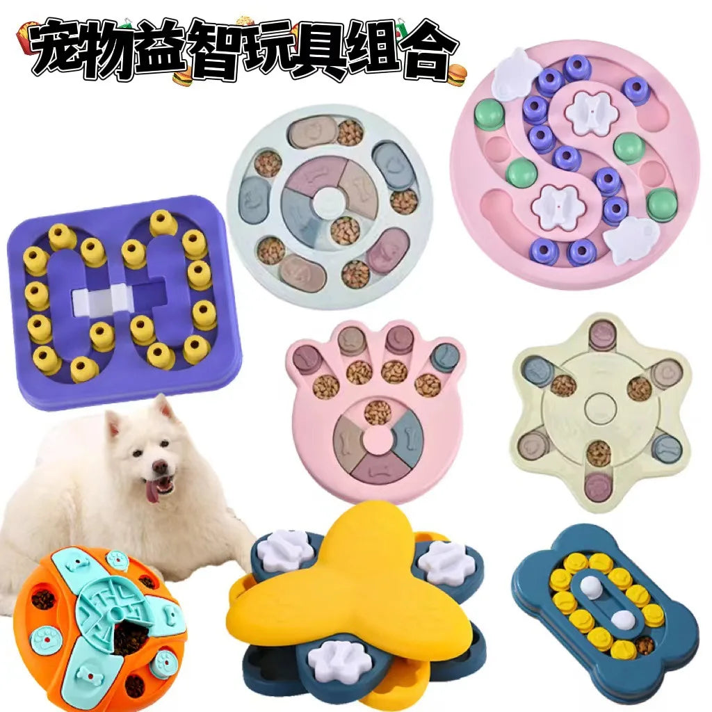 Non-Slip Puzzle Slow Feeder Bowl – Interactive Food Game for Dogs & Cats
