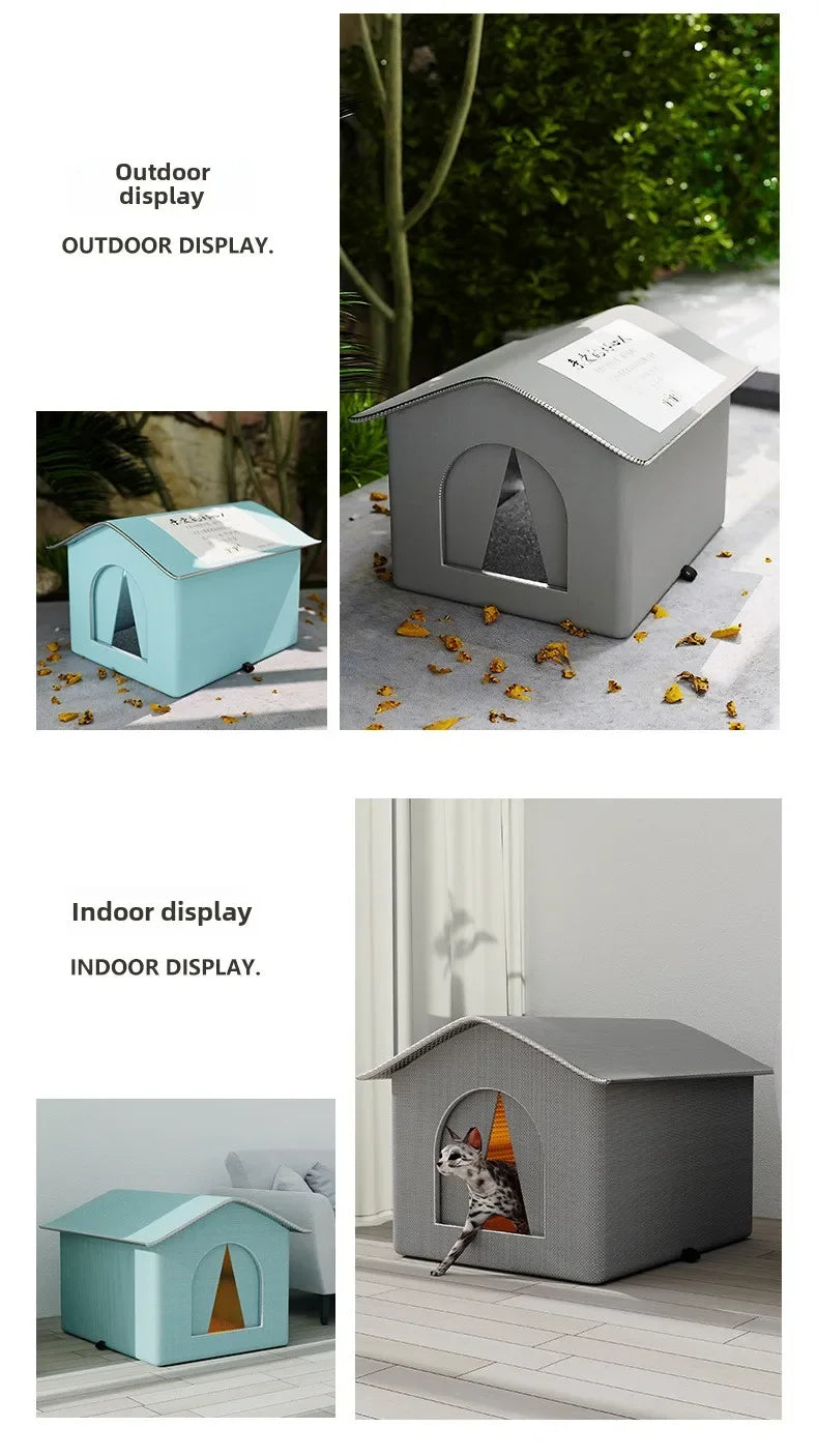 Foldable Pet Cave House for Cats & Small Dogs