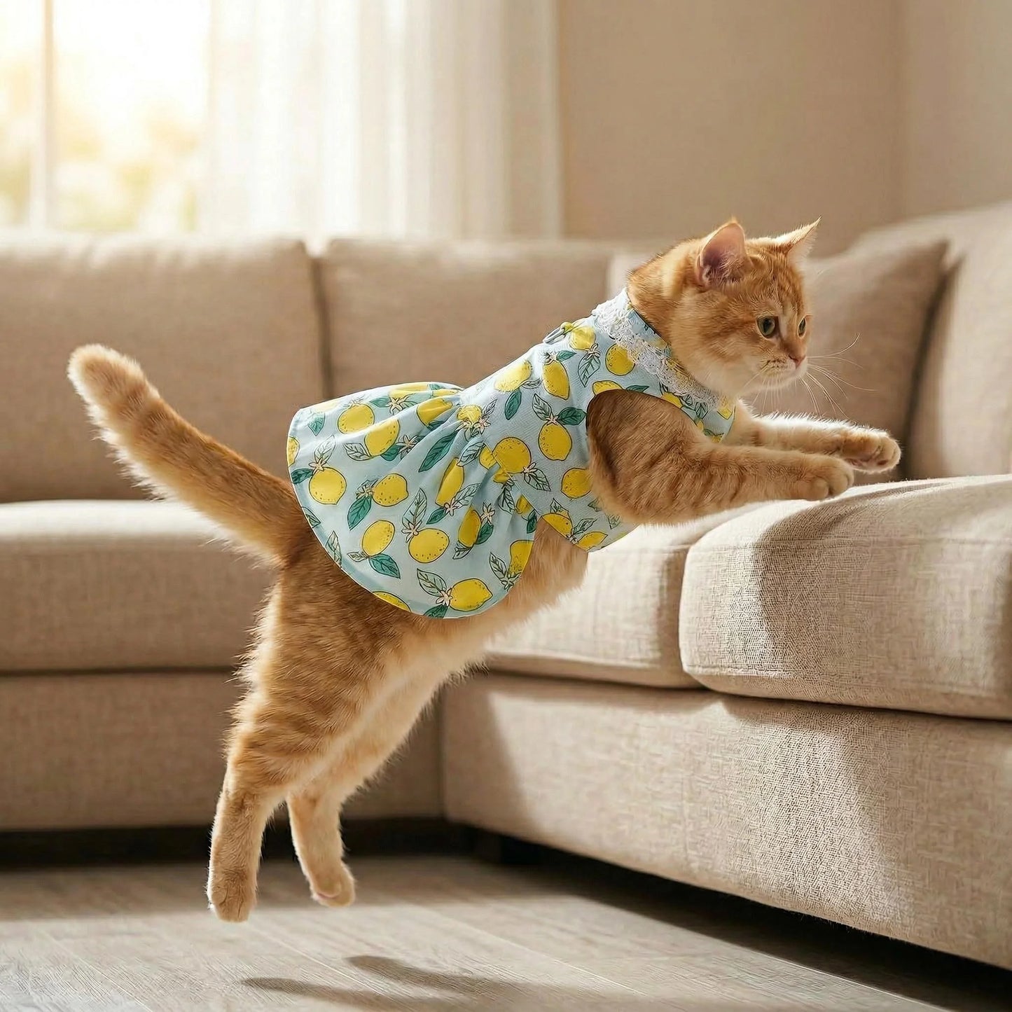 Princess Cooling Dress for Small Dogs & Cats with Leash Ring