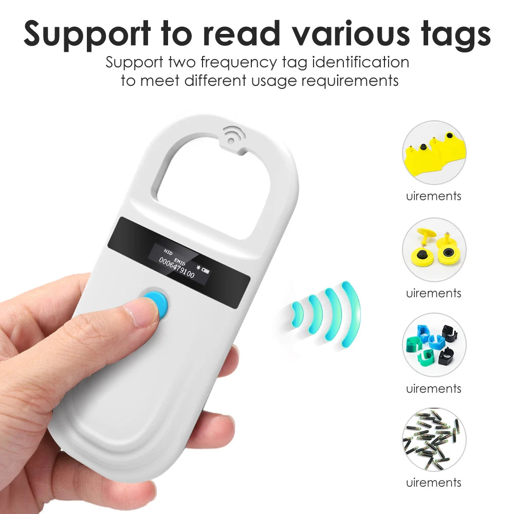 Handheld Pet Microchip Scanner & RFID Reader