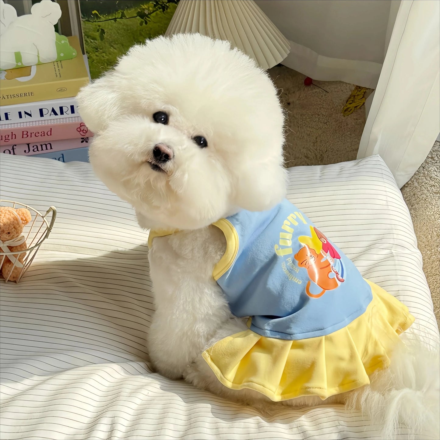 Robe et gilet rafraîchissants 2 en 1 pour petits chiens et chats | Jupe d'été respirante "Princesse" pour Chihuahuas et chiots