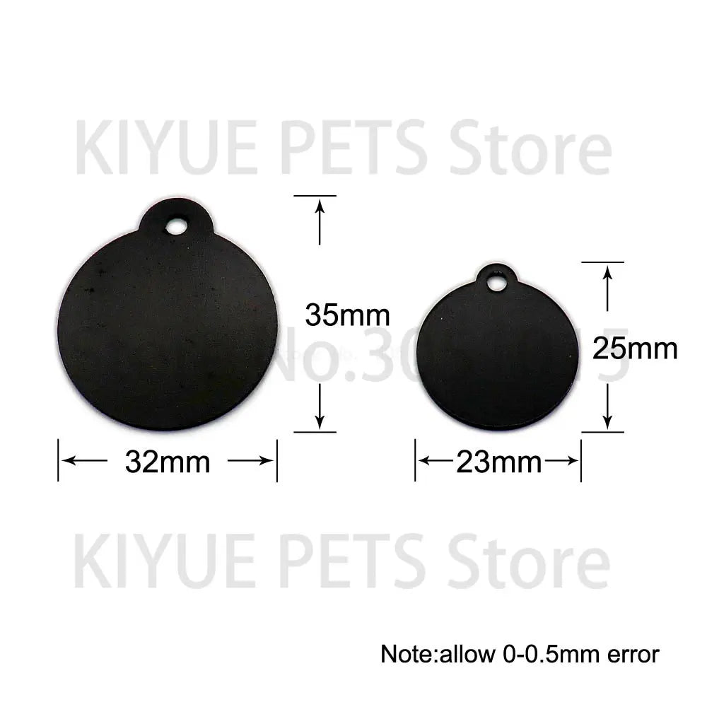 Personalised Laser-Engraved Pet ID Tags – Aluminium Round Pendants, Pack of 100