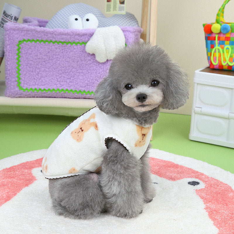 Plush Velvet Jumpsuit for Small Dogs and Cats