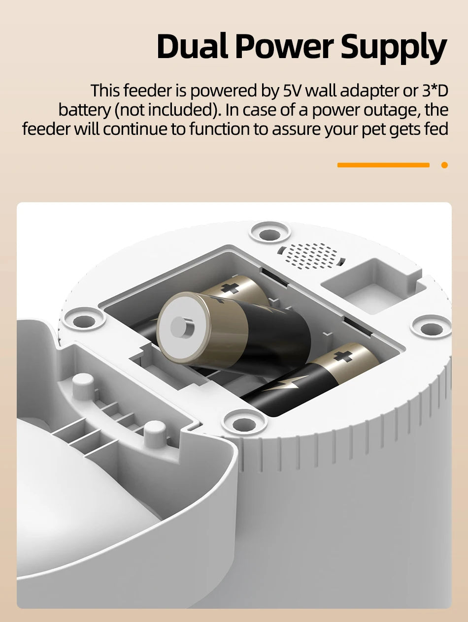 3L Smart Automatic Pet Feeder with Camera & Voice Recorder — Remote Control for Cats & Dogs