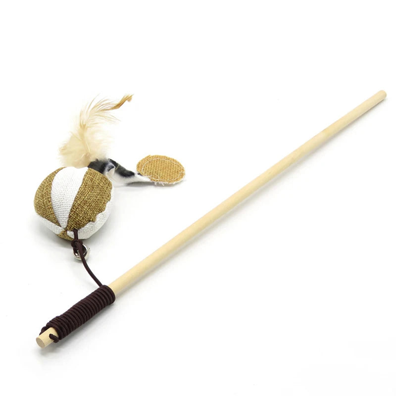 Feather Wand Cat Teaser Toy