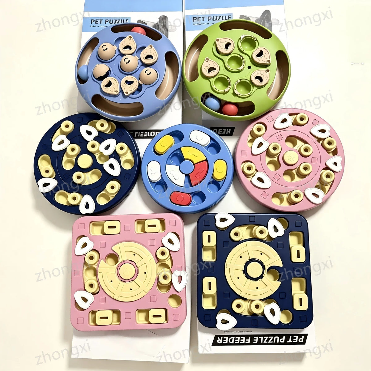 Pet Puzzle Feeder – Sliding Lid Slow Feeder Treat Toy for Cats & Dogs