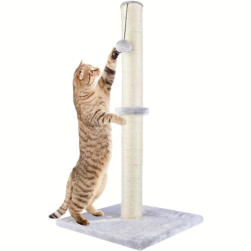 Arbre à chat et griffoir double niveau en sisal