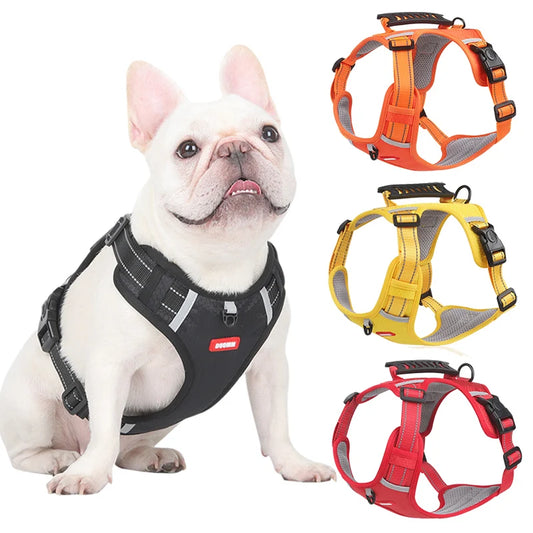 Adjustable Reflective Dog Harness - Safety Vest for Small & Large Dogs