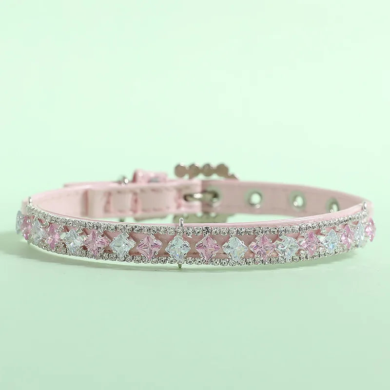 Rhinestone & Pearl Cat Collar Necklace