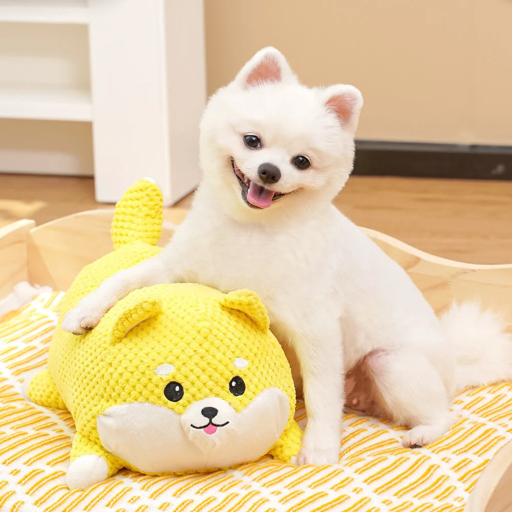 Plush Animal Dog Toy – Bite-Resistant Squeaky Comfort Toy