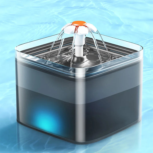 2L LED Pet Water Fountain with USB Power - Automatic Filtration System for Cats & Dogs