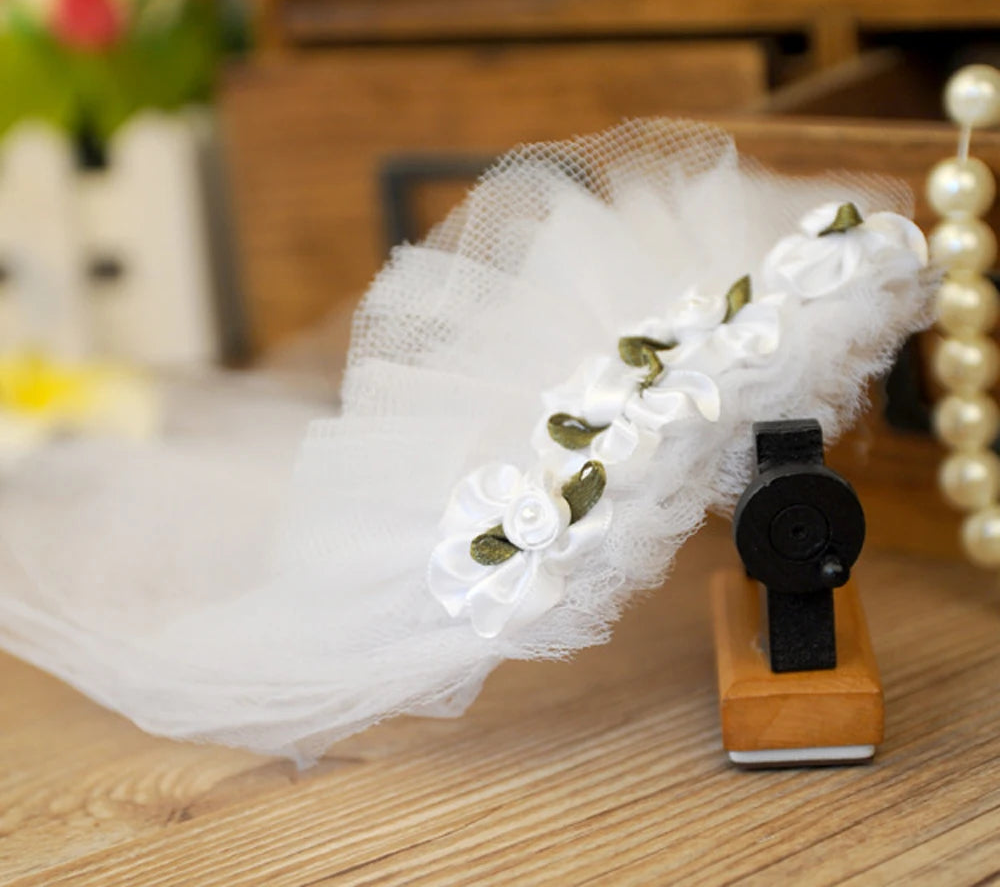Pet Wedding Veil with Flower