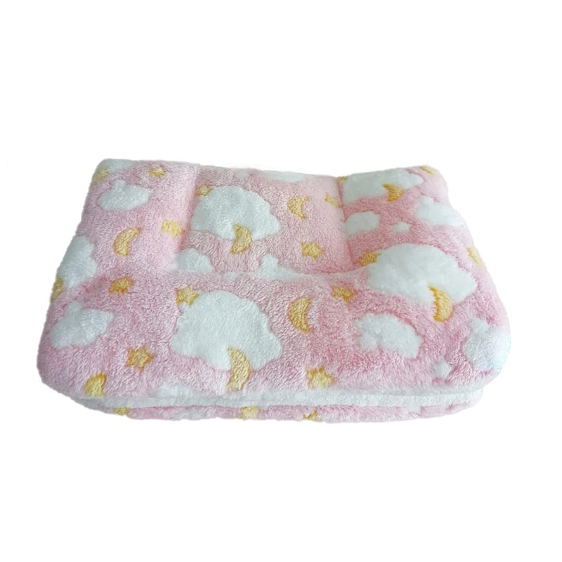 Thickened Fleece Pet Bed Mat – Washable Warm Blanket for Dogs & Cats
