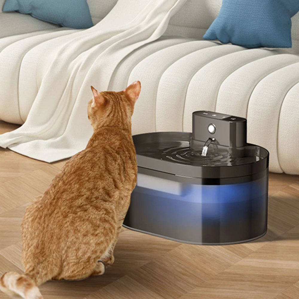 Rechargeable Wireless Pet Water Fountain with Induction Sensor