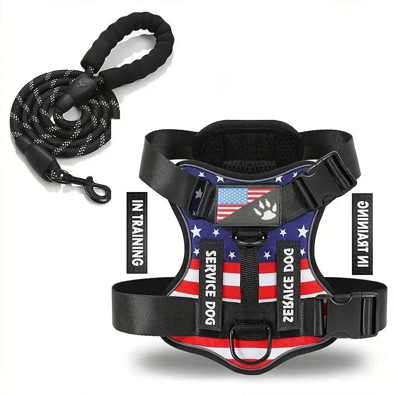 Escape-Proof No-Pull Dog Harness & Lead Set with Reflective Strips