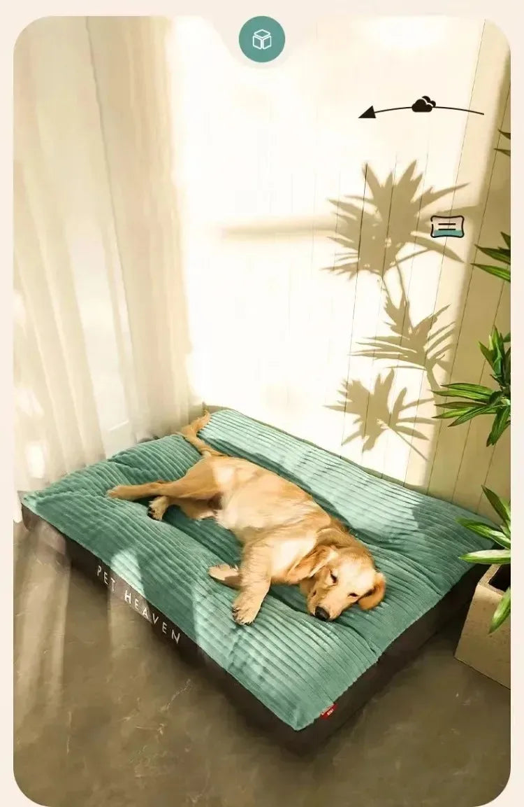 Corduroy Dog Bed Mat – Thick Washable Sofa Pad for Medium & Large Dogs