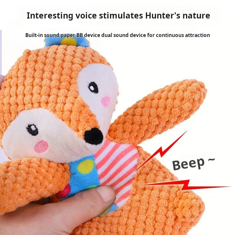 Jouets de dentition en peluche pour animaux - Jouets à mâcher couineurs et résistants aux morsures pour chiens et chats